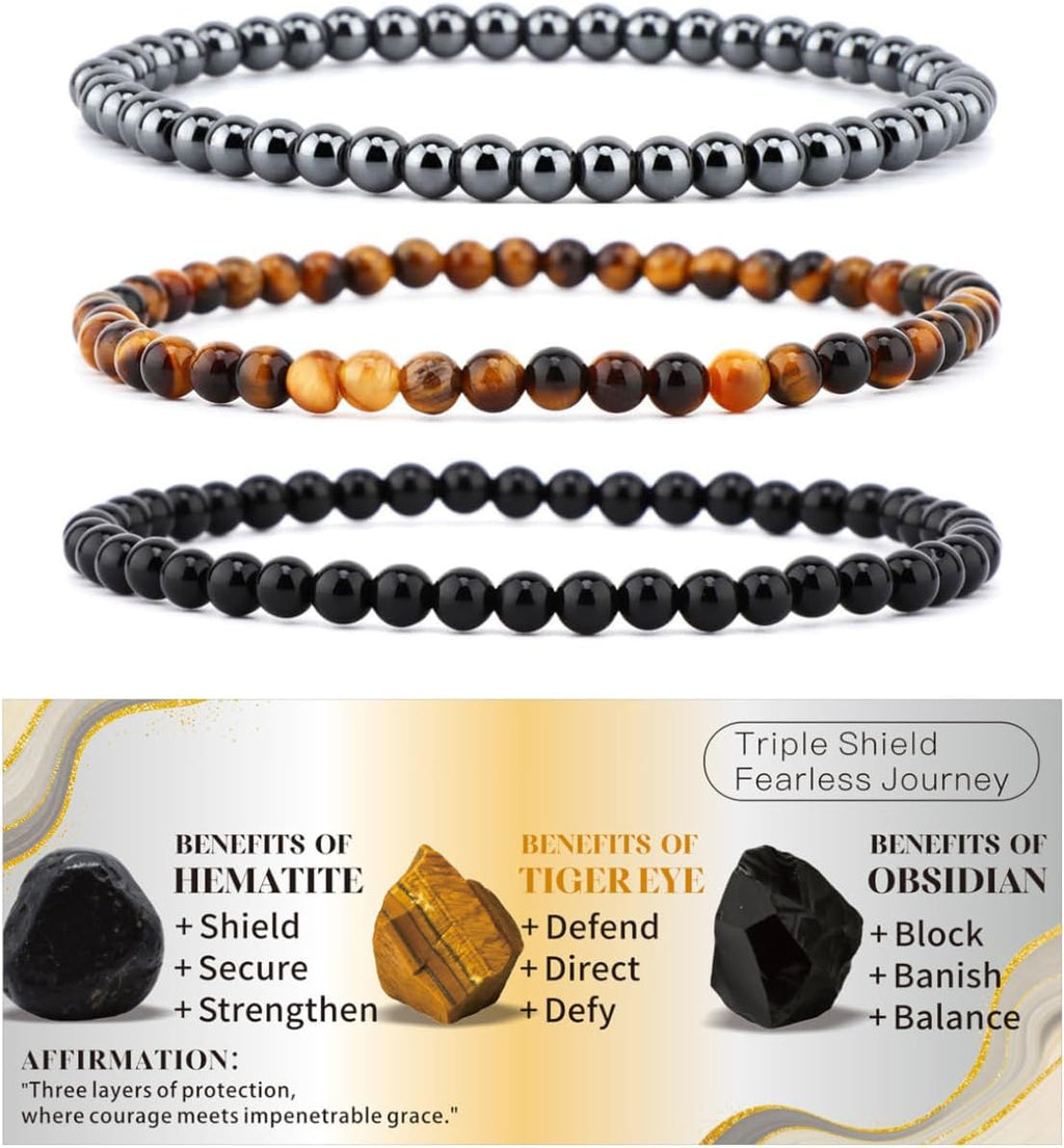 4mm 6mm 8mm Healing Crystal Bracelets for Women Men Natural Stone Beaded Stretch Bracelet Handmade Gemstone Reiki Spiritual Jewelry Gifts