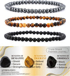 4mm 6mm 8mm Healing Crystal Bracelets for Women Men Natural Stone Beaded Stretch Bracelet Handmade Gemstone Reiki Spiritual Jewelry Gifts