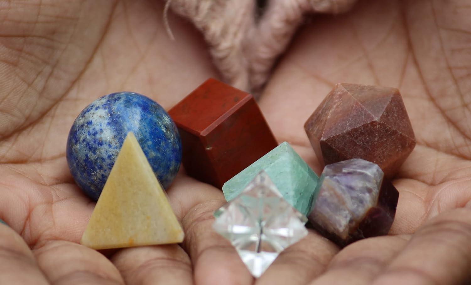 Jet 7 Chakra Geometry Set Platonic Solids Healing Crystal Therapy Booklet Sacred Divine Energized Charged Positive Peace