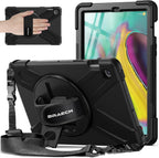 BRAECNstock for Samsung Galaxy Tab S5e Case 10.5 inch 2019 (SM-T720/T725/T727) with Screen Protector Pen Holder Rotating Stand+Hand Strap Shockproof Protective Galaxy S5e Tablet Case for Kids - Black