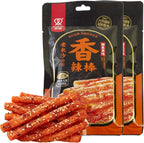 Whitejianpeak 2 Packs Latiao Spicy Strips, Chinese Spicy Sticks Snack, 62g/2.2oz per Pack