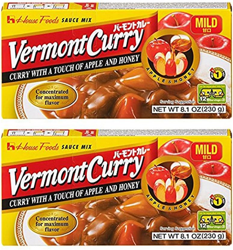 [ 2 Packs ] House Foods Vermont Curry Mild 8.11 Oz (230g)