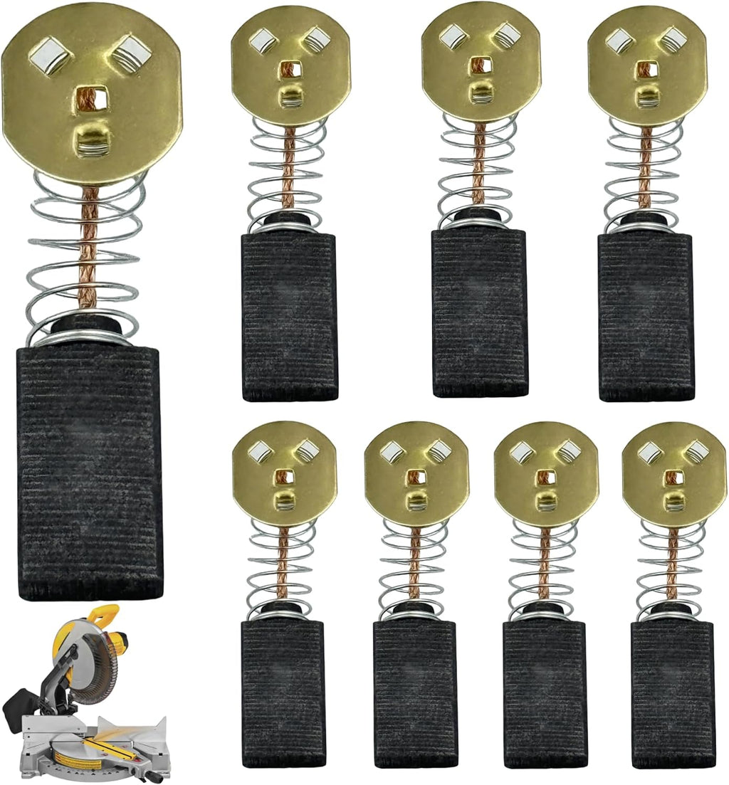 8 Pack 145323-06 Carbon Brushes Compatible with Black & Decker 145323-06, 145323-03 & 145323-02 Fits for Dewalt Black & Decker DW705 DW708 Miter Saw Motor Brushes Parts