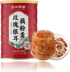 TXDYNLLK Lotus Root Powder Soup Mix, Instant Chinese Asian Cuisine, Includes Nuts Dried Fruit, Chia Seeds, Osmanthus, Black Sesame Seeds, Jujube & Sweet Snacks Box, Family Meal Drinks(17.63oz)500g