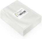 CANLENPK 15x20CM/6x8Inch Vacuum Sealer Bags, Food Storage Bag, Seal Meal Snack Fruit Nut, Boil Steam Heat Freeze Sous Vide Food Sealable Bags(100Bags)
