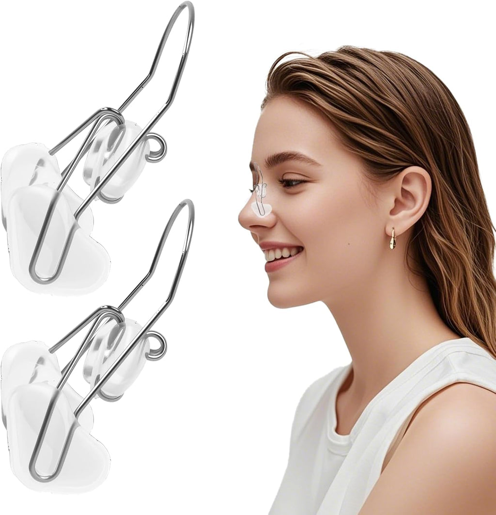 2 Pcs Nose Shaper Clip, Up Lifting Clip Nose Shaper, Silicone Wide Nose Slimmer Pain Free Up Lifting Straightener