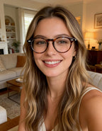 Retro Blue Light Glasses for Women Men - Round TR90 Frames Glasses, UV Protection, Anti Eye Strain