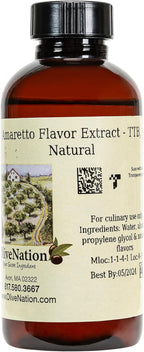 OliveNation TTB Amaretto Flavor, Amaretto Flavor Extract from Natural Flavors for Brewing, Baking, Ice Cream, Sugar Free, Non-GMO, Kosher, Vegan - 4 o