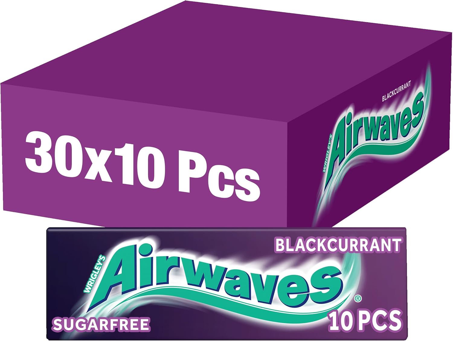 Wrigleys Airwaves Blackcurrant Sugarfree (pack of 10)