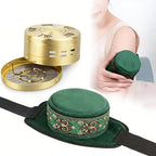 Smokeless Moxibustion Box - Portable Copper Moxa with Heat Insulation Bag. Professional Moxa Ai Jiu Therapy Tool for Relieving Neck, Shoulder & Back Leg Discomfort, Removing Dampness, 艾灸 艾灸盒