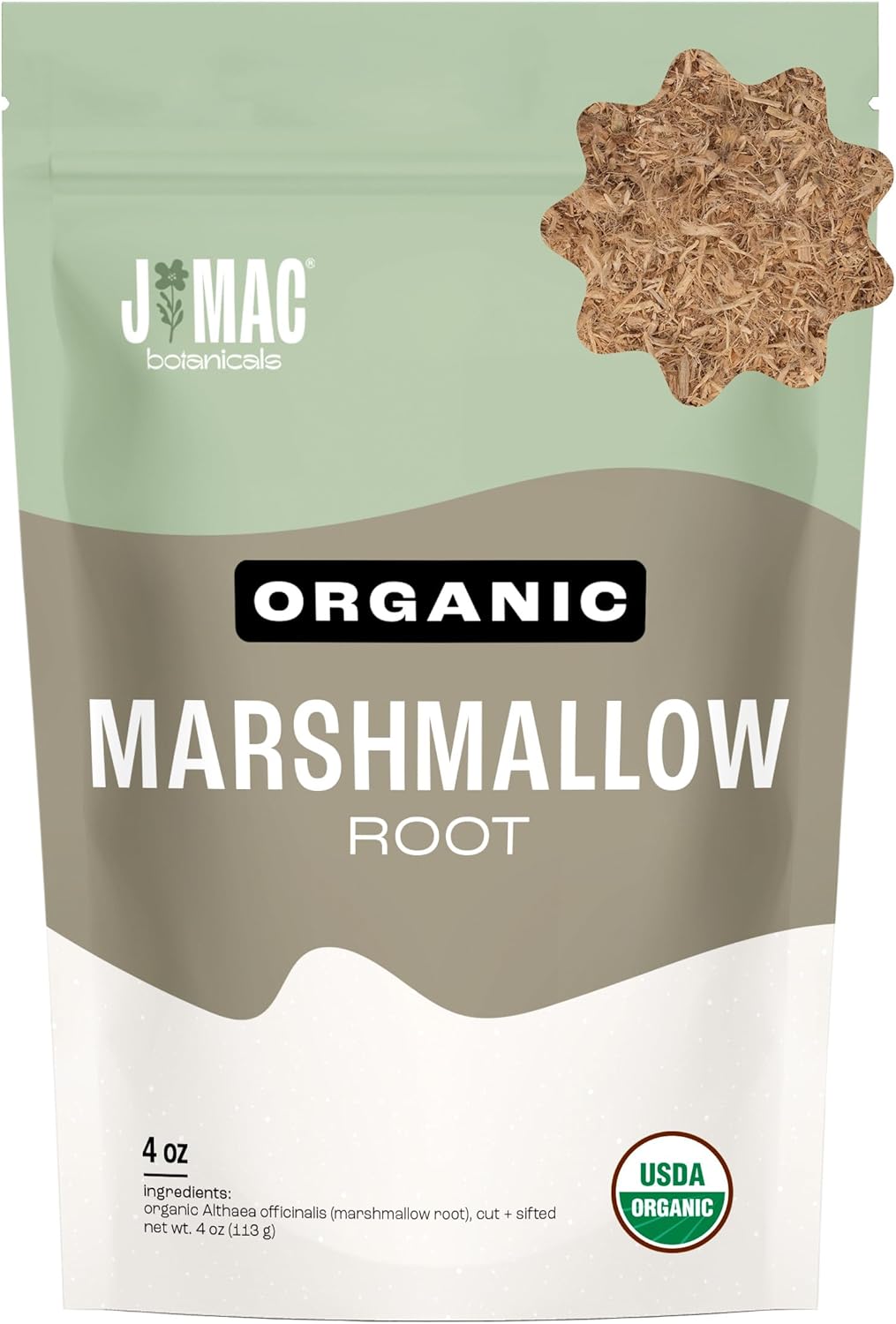 J Mac Botanicals Organic Marshmallow Root Herb Tea