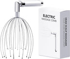 Head Massager Scalp, Vibrating Electric Scalp Massagers, Battery Powered Head Scratchers Massager Whisk Hair Massage Relax Tool with 20 Metal Fingers for Stress Relief, ldeal Gift for Women & Men