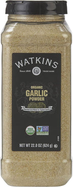 Watkins Gourmet Spice, Organic Garlic Powder, 22.0 oz. Bottle (21808)