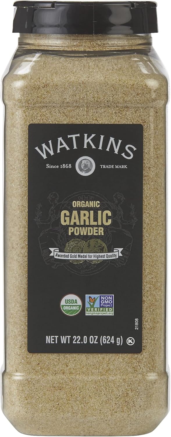 Watkins Gourmet Spice, Organic Garlic Powder, 22.0 oz. Bottle (21808)