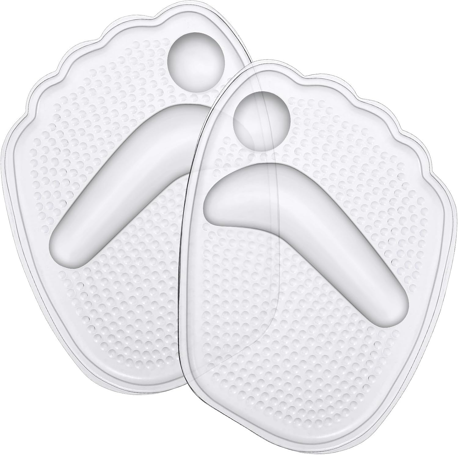 FOMIYES 3 Pairs Women’s Silicone Forefoot Pads with Toe Grip and Non-Slip Heel Inserts, Metatarsal Cushions for High Heels and Shoe Protection