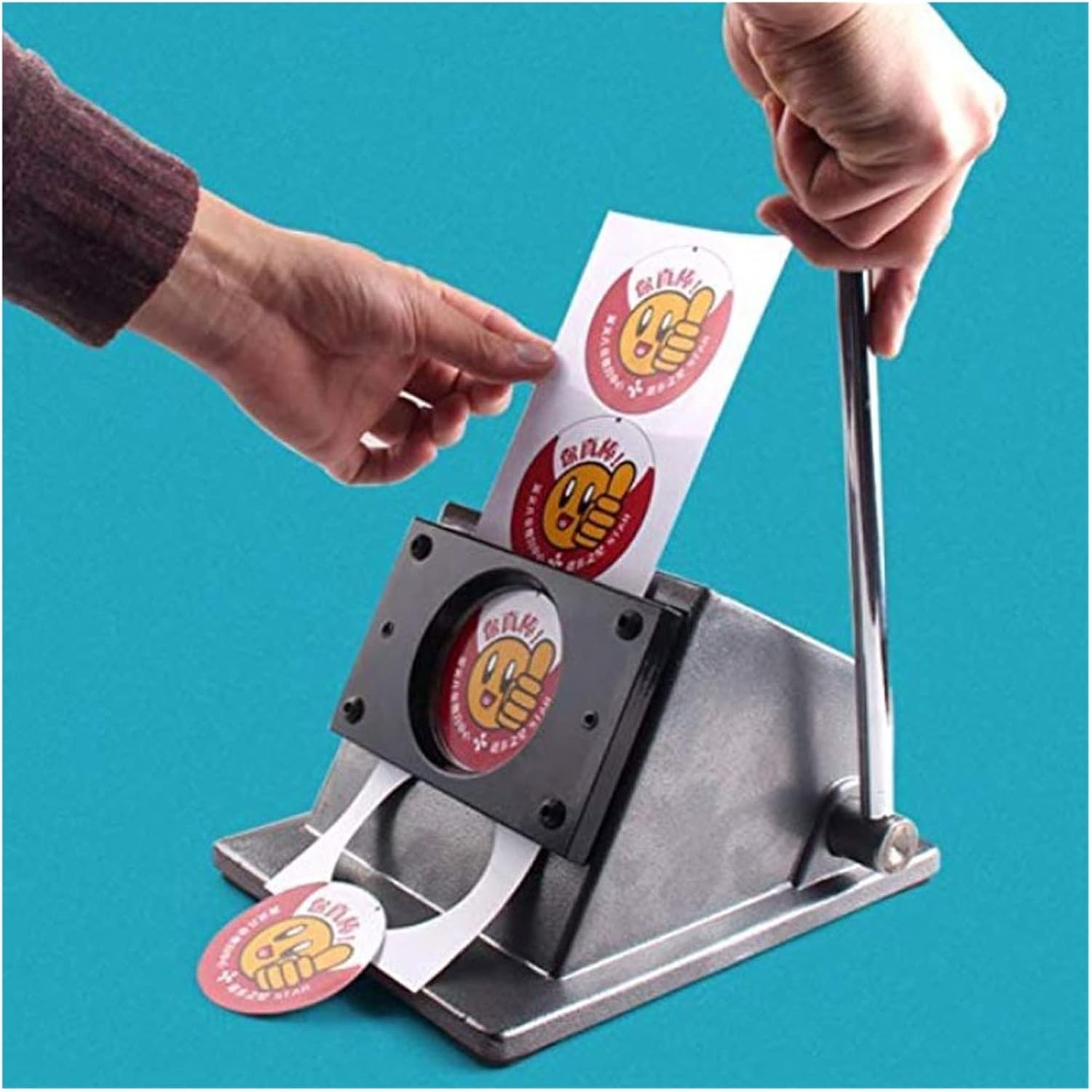 Graphic Punch Die Cutter Paper Graphic Punch Die Multi Sheets Stack Cutter Button with Efficiency(58mm)