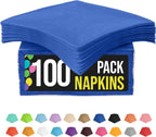 Party Solids Dark Blue Napkins Disposable Everyday 100 Pcs 2 Ply Dark Blue Dinner Napkins Bulk For Parties & Party Supplies