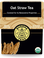 Buddha Teas - Organic Oat Straw Tea - Herbal Tea - For Health & Wellbeing - With Antioxidants & Minerals - Clean Ingredients - Caffeine Free - OU Kosher & Non-GMO - 18 Tea Bags (Pack of 1)