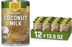 Nature's Greatest Foods Organic Coconut Milk - 13.5 oz, No Guar Gum, No Preservatives Gluten-Free, Vegan and Kosher - 17-19% Coconut Milk Fat, Unsweetened (12-Pack)