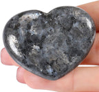 MAIBAOTA 45 mm Moonstone Crystals Large Heart Stone Healing Crystals Natural Crystal Heart Reiki Gemstone Polished Heart Shaped Rocks Meditation Mothers Day Crystal Gifts for Mom Her