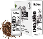 NutRaw Organic Chia Seed Bar, 12 Pack (1.4 oz) – Vegan Protein Bar with 8g Plant Protein & 6g Fiber – Clean Ingredient Chia Snack Bar, Gluten Free, No Added Sugar