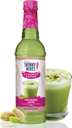 Jordan’s Skinny Mixes Sugar Free Coffee Syrup, Pistachio Coffee Flavoring Syrup, Zero Calorie Drink Mix, Lattes, Baking, Protein Shake or Cocktail, Dairy & Gluten Free, Kosher, 25.4 Fl Oz