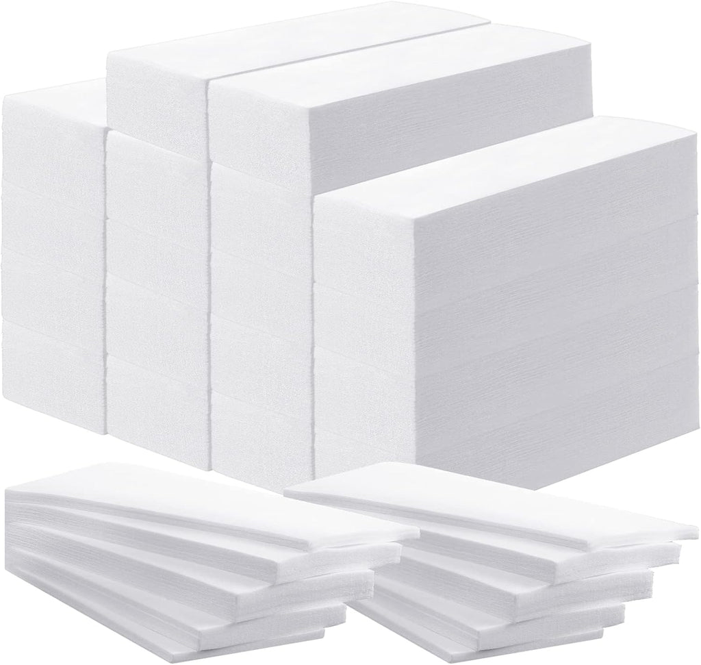 Tudomro 2000 Pcs Large Non-Woven Body Strips for Epilating and Waxing - 2.8 x 7.9 Inch Wax Paper for Women and Men, Arms, Legs, Armpit Hair Removal, White
