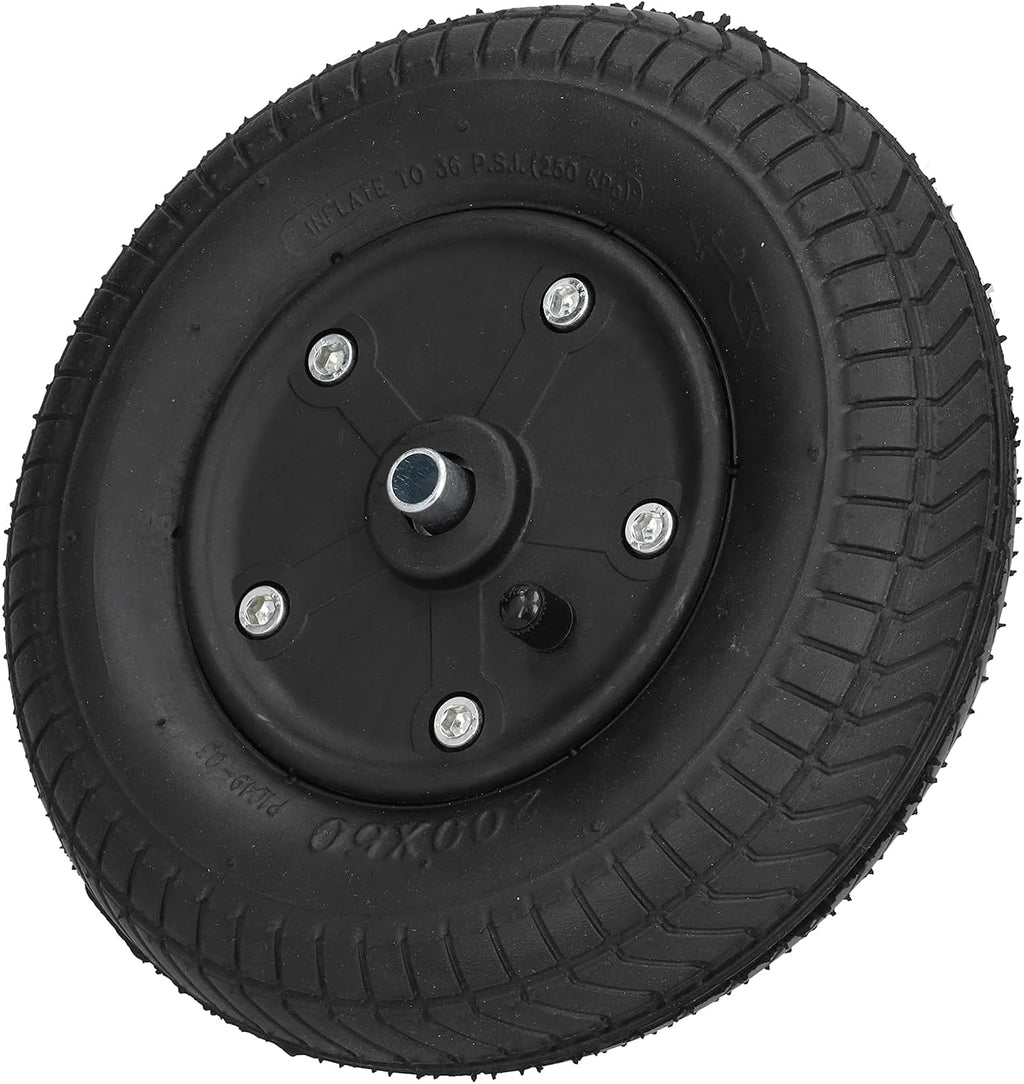 Wheelchair Wheels Replacement 8in Inflatable Electric Front Wheels Front Tire Skidproof Rubber Accessories Pipe Hole 9mm 200x50cm