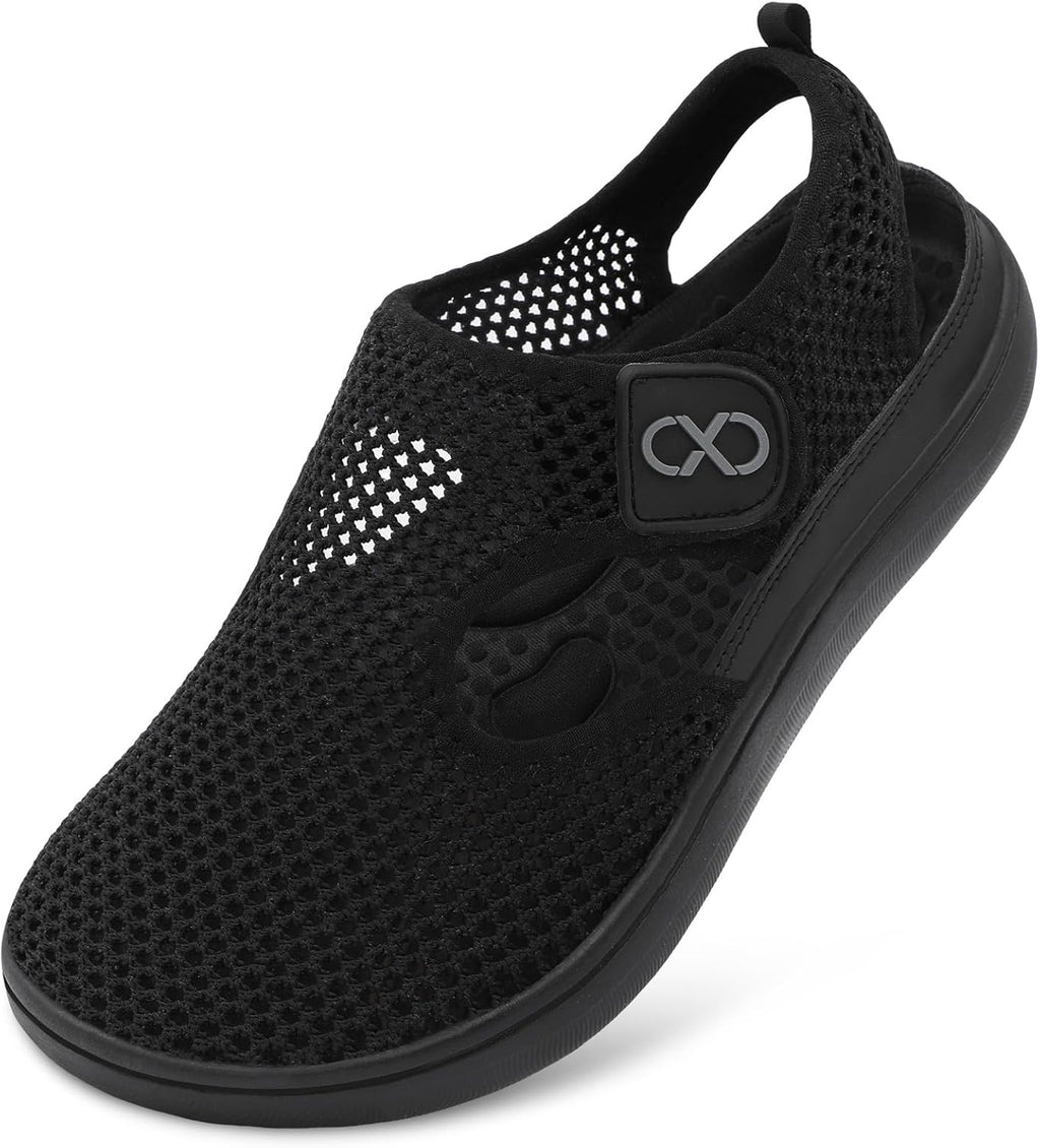 XIHALOOK Womens Flat Sandals Closed Toe Summer Breathable Mesh Sandals for Beach Travel Casual Walking Shoes Zero Drop Wide Barefoot Shoes