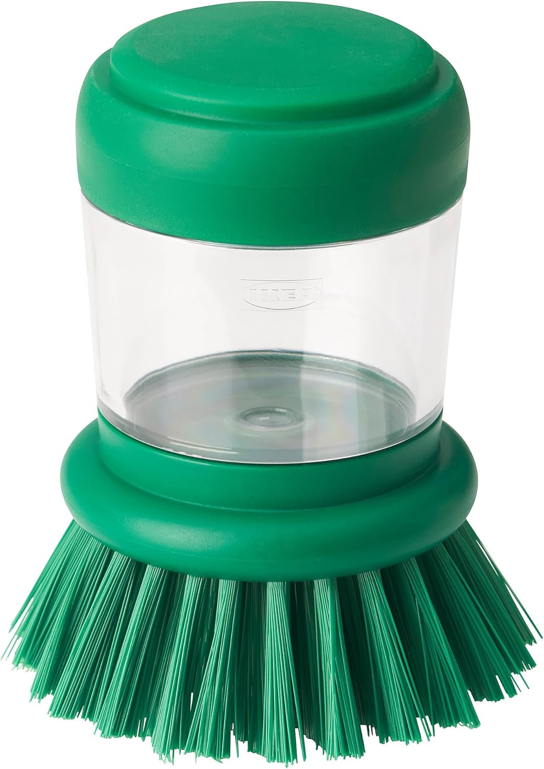 VIDEVECKMAL dish-washing brush with dispenser, bright green