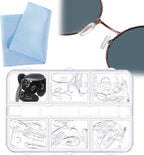 18 Pairs Eye Glasses Nose Pads Non Slip, Wye Glass Nose Pads with 6 Options, Universal Fit for Sunglasses & Optical Frames, Comfortable & Durable