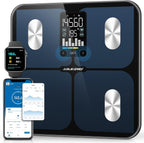 ABLEGRID Smart Bathroom Scale for Body Weight, Digital Body Fat Scale with LED Column Trend Display, BMI,Muscle Mass,Body Type, Accurate Home Weighing Scale for People with APP-Free Mode, 400lb