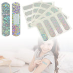 Glitter Adhesive Bandages for Kid Teens - First Aid Wound Care Bands for Boys & Girl, Sterile Individual Package, 100 Pcs