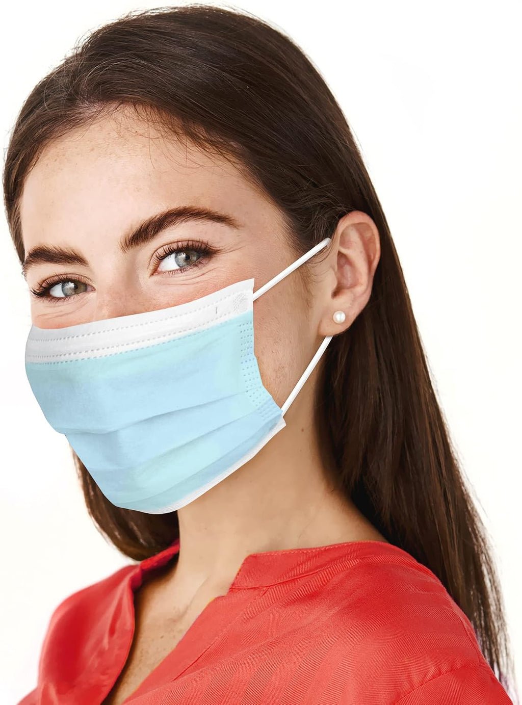 EZGOODZ Mouth & Nose Disposable Face Masks. Surgical Masks. Facial Masks Disposable with Adjustable Earloops & Nose Wire