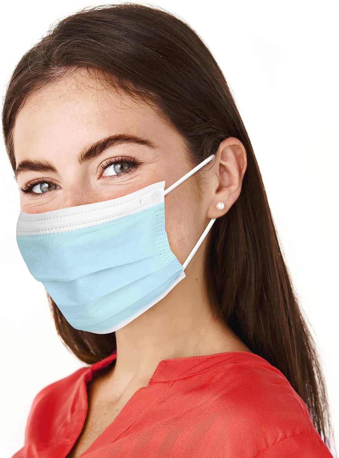 EZGOODZ Mouth & Nose Disposable Face Masks. Surgical Masks. Facial Masks Disposable with Adjustable Earloops & Nose Wire