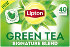 Lipton Signature Blend Green Tea Bags, Unsweetened Teabags for Hot Tea or Iced Tea with Caffeine and Flavonoids, 40 Total Tea Bags