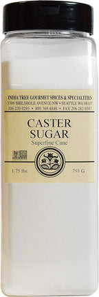 India Tree Superfine Caster Sugar, 1.75 lb | NonGMO, Gluten-Free Premium Baking & Dessert Cane Sugar