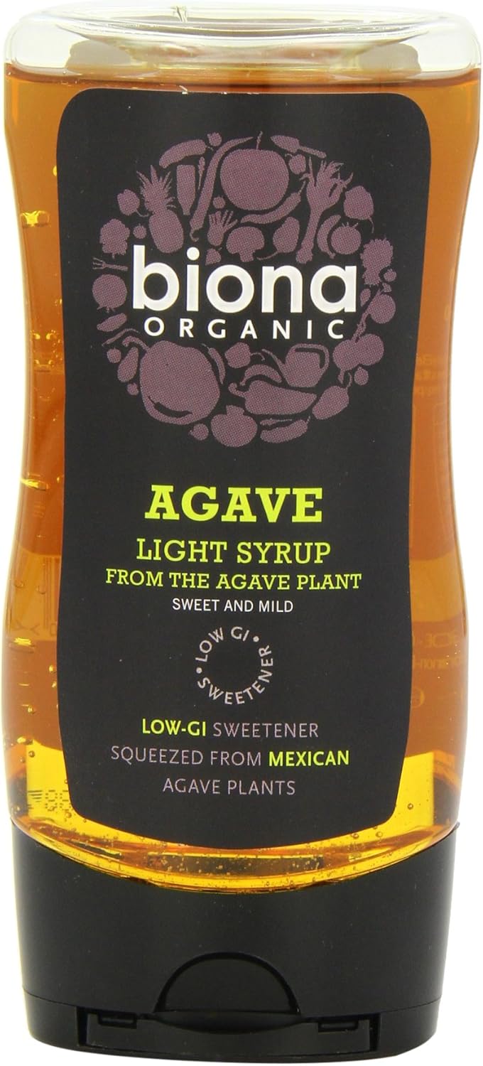 Biona Organic Squeezy Agave Syrup Light 250 ml (Pack of 3)
