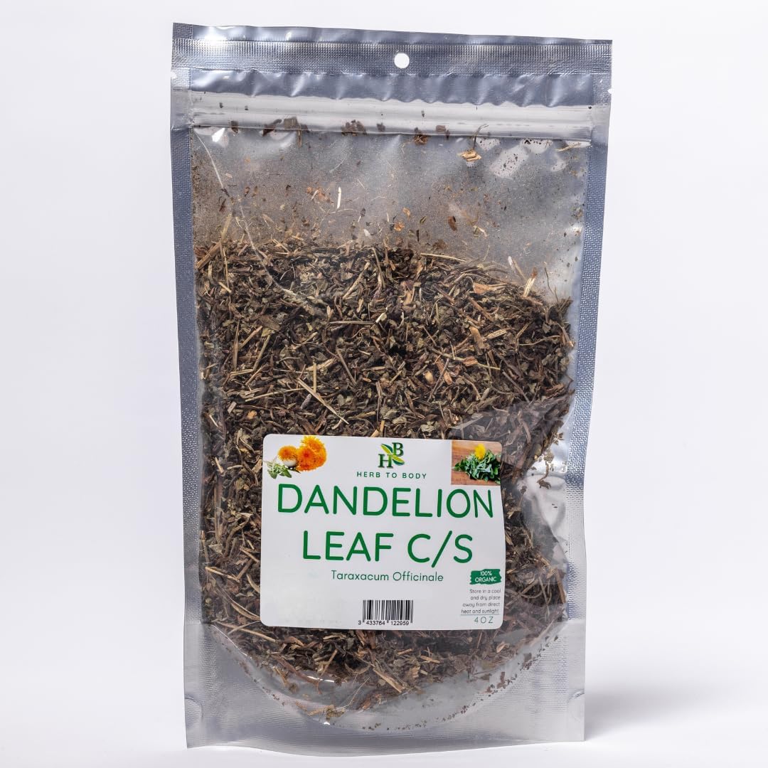 Herb To Body Dandelion Leaf C/S | Cut & Sifted | Taraxacum Officinale | Organic | Wildcrafted | 4oz