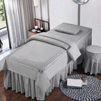 Gray,70x185cm/27.5x72.8in,Reusable Massage Bed Cover with Holes,Elastic Pillowcase Washable Massage Fitted Sheets Beauty Stools Cover Quilt(AA) 4 Sets