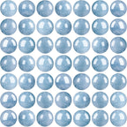 Natural Stone Beads 100pcs 6mm Aquamarine Round Smooth Crystal Beads Loose Gemstone with Crystal Stretch Cord for Jewelry Making, DIY Bracelet Necklace Earrings (Aquamarine, 6MM)