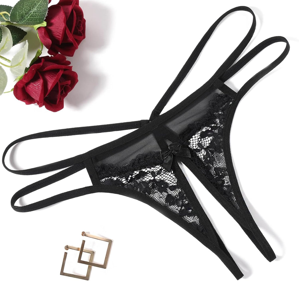 Avidlove Women Lace Panties Floral Lace Briefs Mesh Hollow Out G-String Thongs T-back Underwear 1-4 Pack