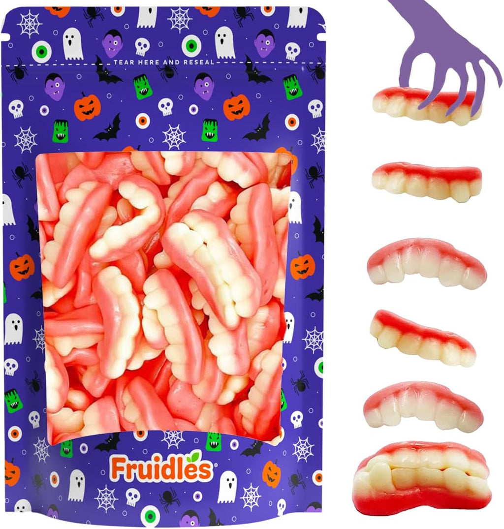 Fruidles Gummi Teeth Candy, Delicious Fruit Flavors Gummies (Half-Pound)