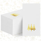 Horaldaily 100 Christmas Disposable Paper Decorative Guest Napkins, Gold Foil Christmas Trees Hand Towel for Party Lunch Dinner Kitchen Bathroom