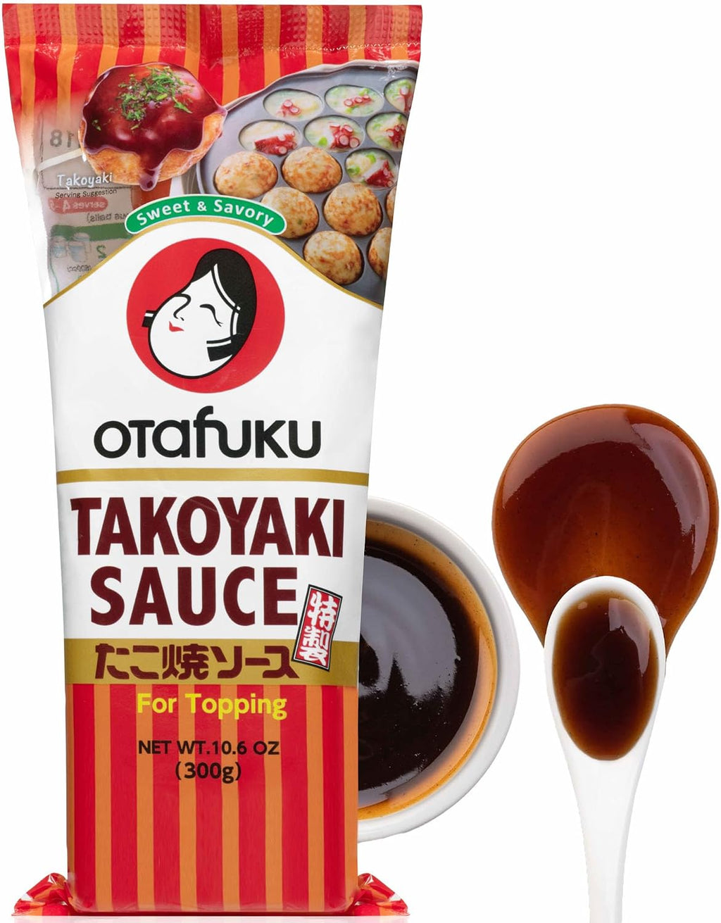 Otafuku Takoyaki Sauce from Japan - Delicious Original Japanese Flavor for Takoyaki Balls (10.6 Ounces)