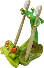 6-inch Frog Toothbrush Holder for Bathroom Countertop - Cute Boy-Friendly Design, Easy to Clean Toothbrush & Toothpaste Organizer Set