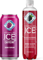 Sparkling Ice Black Raspberry Flavored Sparkling Waters with Antioxidants, Vitamins, and Zero Sugar (16 fl oz Cans, 12 Count) + (17 fl oz Bottles, 12 Count)