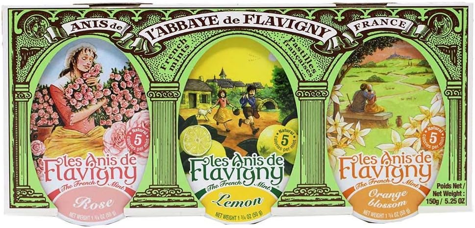 Les Anis de Flavigny Candy Gift Set Collection (Rose, Lemon, Orange Blossom)