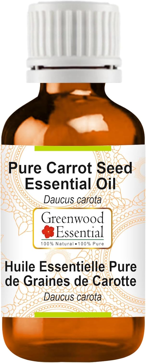 Greenwood Essential Pure Carrot Seed Essential Oil (Daucus carota) Steam Distilled 50ml (1.69 oz)