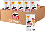 Pringles Potato Crisps Chips, Lunch Snacks, On-The-Go Snacks, Grab n' Go, Pizza (12 Cans)